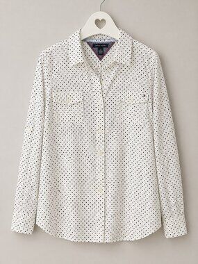 Tommy Hilfiger Polka Dot Cotton Button Shirt Size L